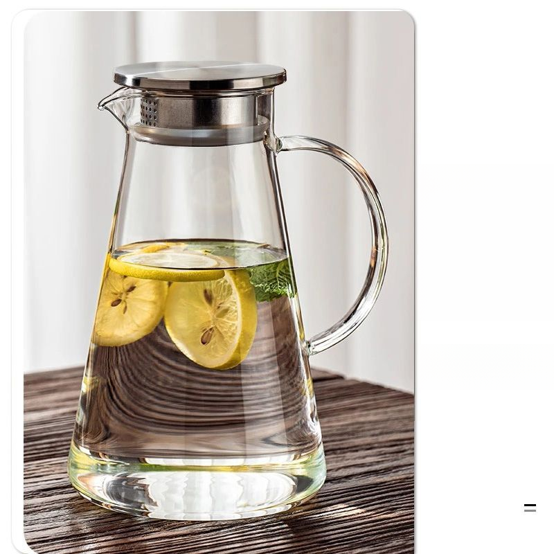 Pitcher Glass Temperature Resistant Household Milk Bottle Grade High Borosilicate Large Capacity Storage Tea Brewing_voghion.com