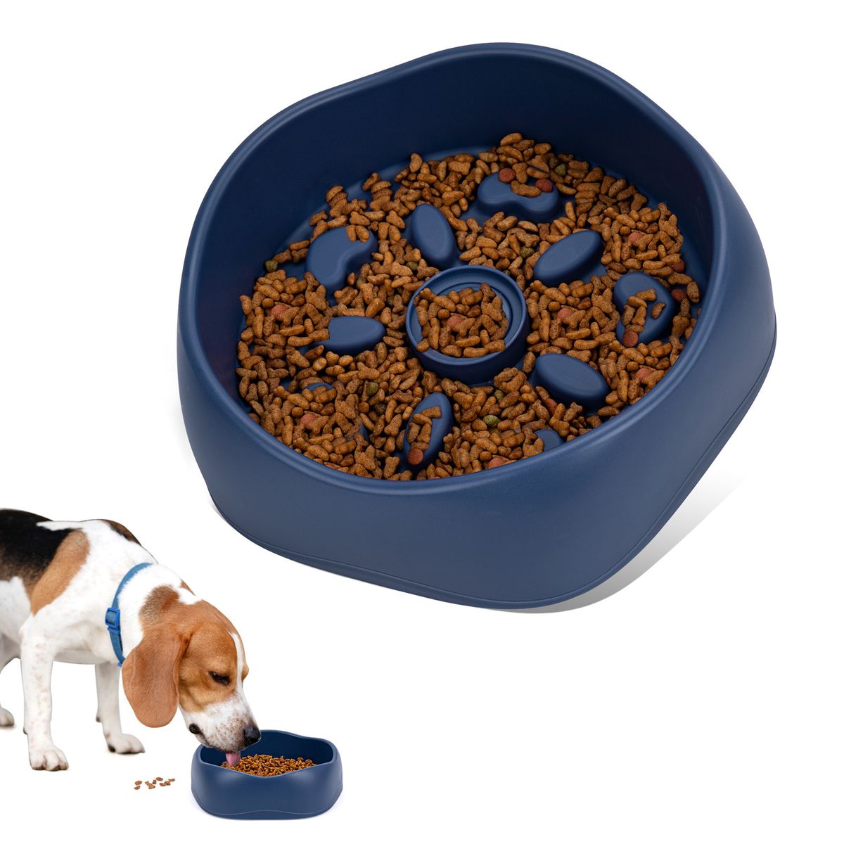 Neu Anti-Spill Anti-Choke Große Kapazität Pet Supplies Katze Hund Langsam Feeder Bowl_voghion.com