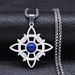 Niche Personality Simple Style Trendy Square Celtic Knot Pendant Necklace Jewelry_voghion.com