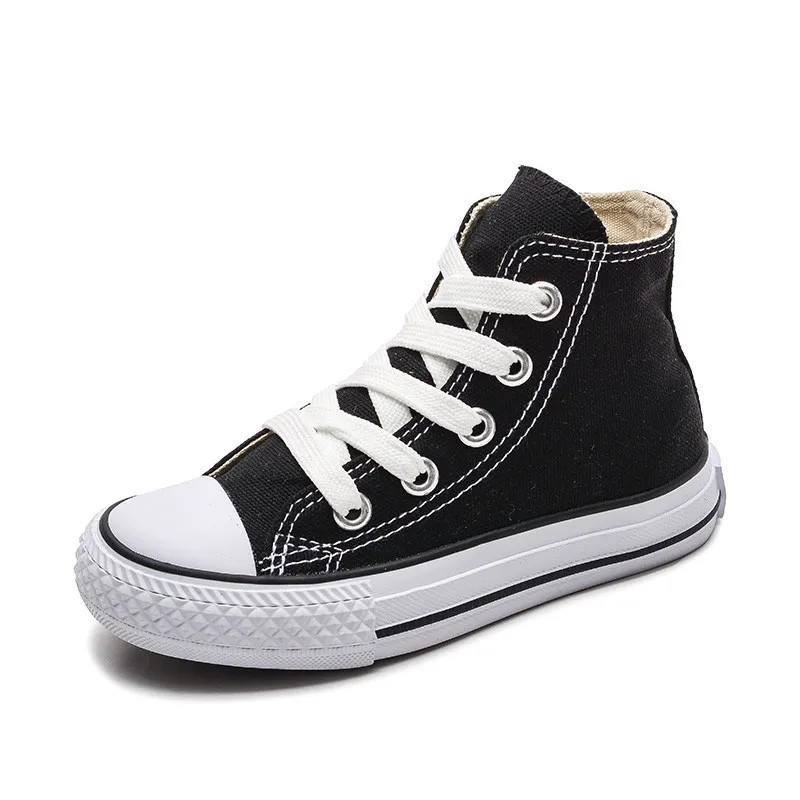 Children Girl Boy High-top Canvas Students Breathable Sneaker Shoes Kid Wear-resistant Sport Casual Flat Board Footwear_voghion.com