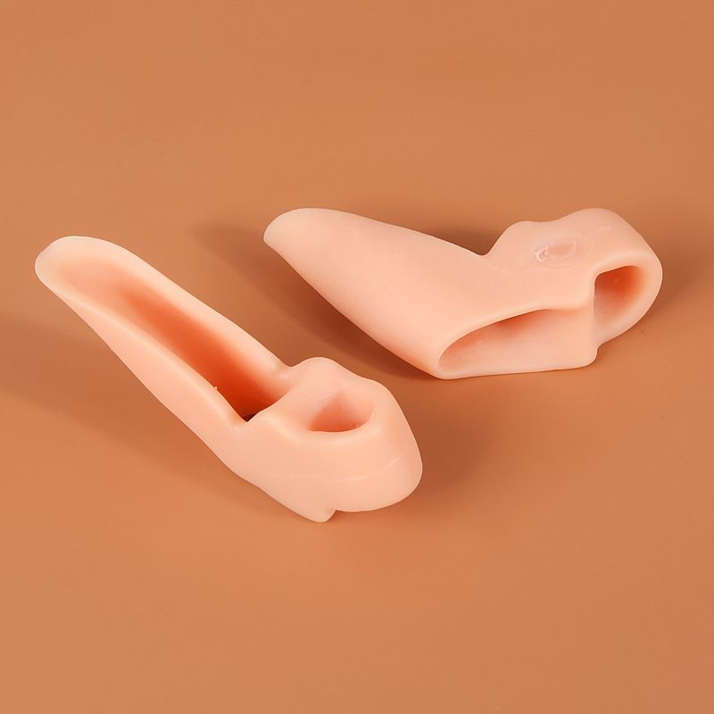Bunion Corrector & Toe Separator – Dual-Ring Silicone Toe Spreader For Overlapping Toes, Day & Night Wear (White/Skin Tone, One Size Fits Most)_voghion.com