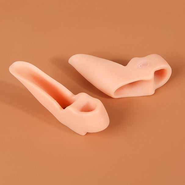 Bunion Corrector & Toe Separator – Dual-Ring Silicone Toe Spreader For Overlapping Toes, Day & Night Wear (White/Skin Tone, One Size Fits Most)_voghion.com