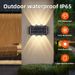 Solar Wall Lamp Outdoor Solar LED Light Waterproof Up And Down Luminous Lighting Balcony Yard Garden Decoration Lights_voghion.com