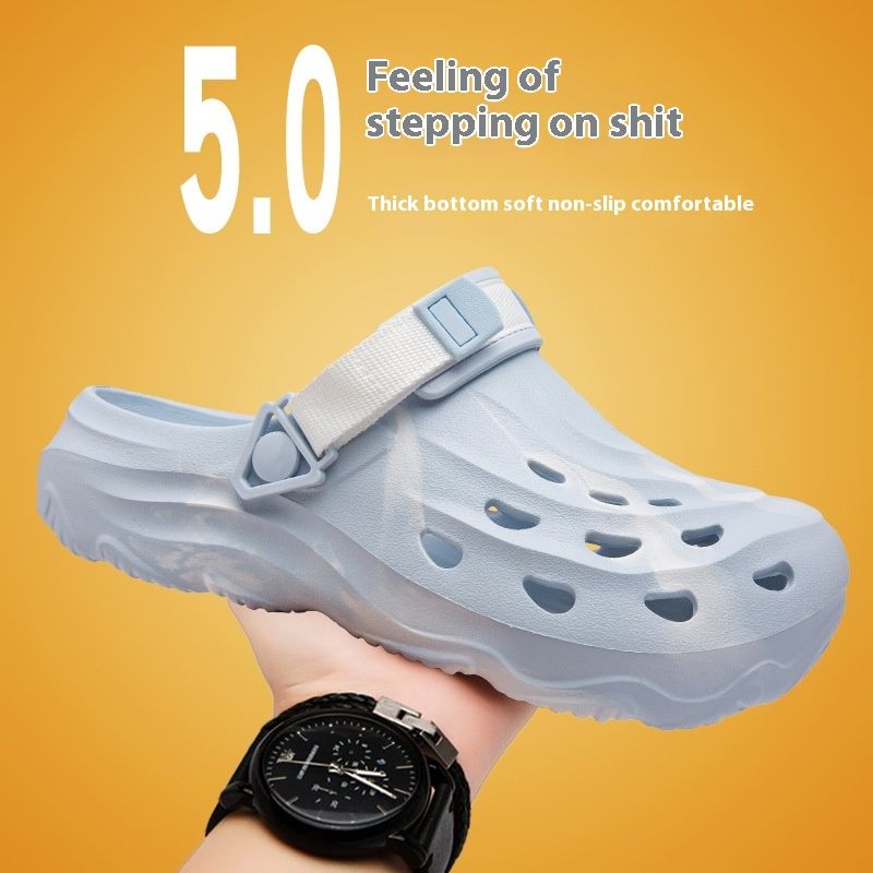 Summer Beach Slippers Men 2025Men Summer Clogs For Men Outdoor Slide Sandals Man Garden Shoes Male Summer Clogs_voghion.com