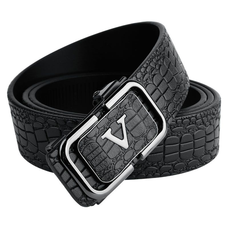 2024 New Belt with Toothless Automatic Buckle Network Hot Selling Belt for Men's Youth Business Luxury Sense Belt_voghion.com