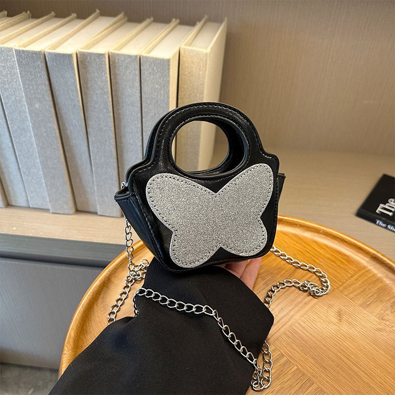 Women's Small Pu Leather Butterfly Streetwear Open Crossbody Bag_voghion.com