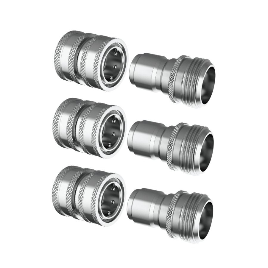 Raccordi in acciaio per giardino Quick 4 Connect 3x3 Connect Quick Garden Set 3 tubi flessibili solidi in acciaio inossidabile_voghion.com