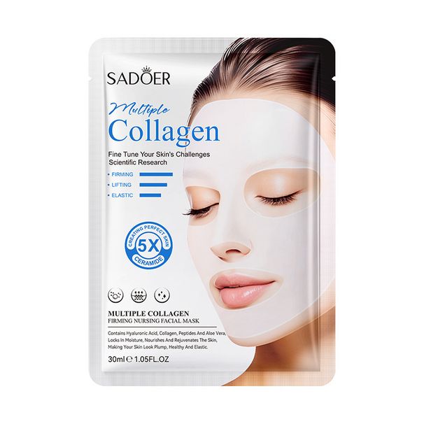 Maschera idratante riparatrice rassodante multi-collagene SADOER in inglese completo_voghion.com