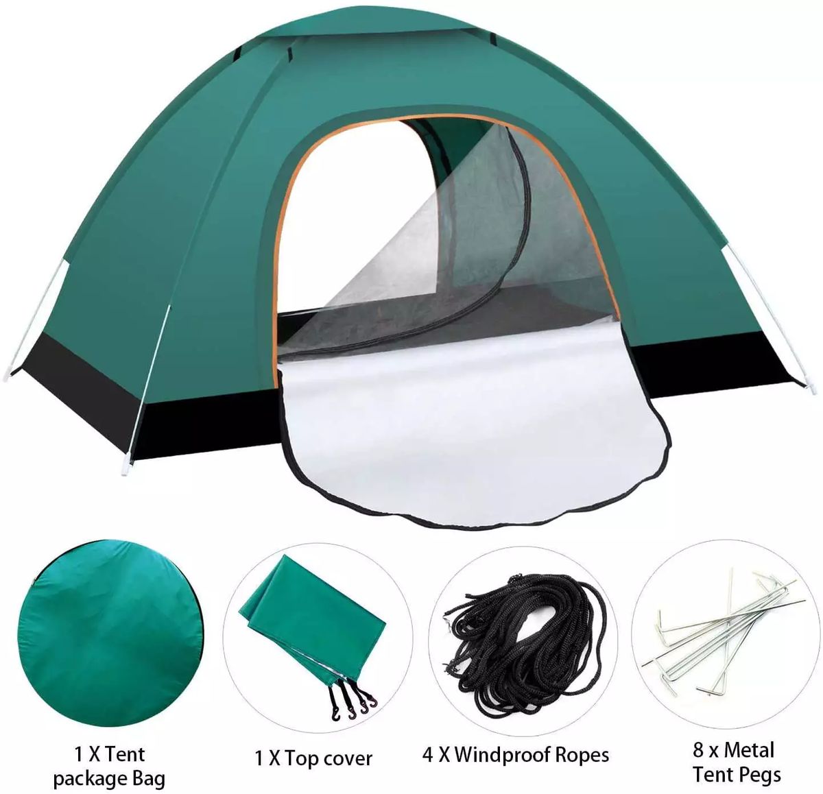 Automatisches Pop-Up-Zelt für Outdoor-Camping, Wandern, wasserdicht, sonnensicher, tragbar, für Rucksackreisen, Faltzelte, Reisewerkzeuge, 2-_voghion.com