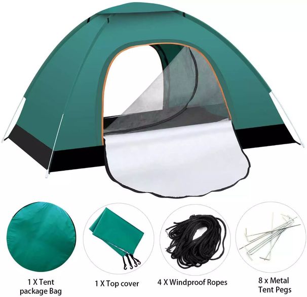 Automatisches Pop-Up-Zelt für Outdoor-Camping, Wandern, wasserdicht, sonnensicher, tragbar, für Rucksackreisen, Faltzelte, Reisewerkzeuge, 2-_voghion.com