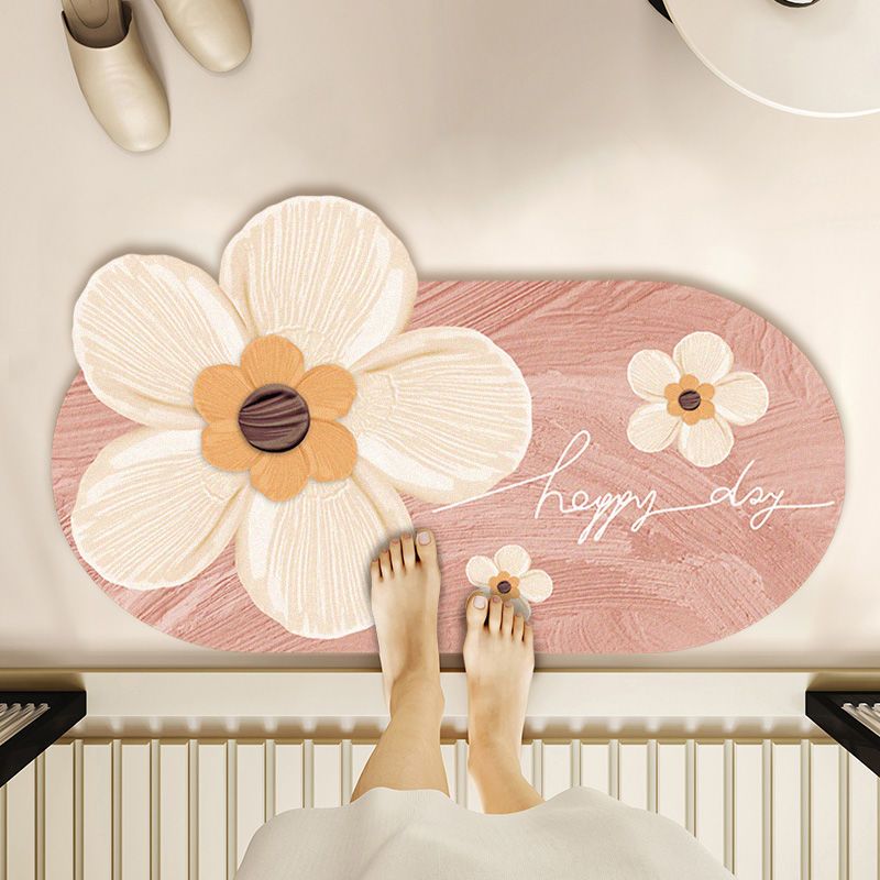 Toilet-Specific Cartoon Absorbent Non-Slip Mat Diatomaceous Earth Dirt-Resistant Wash-Free Carpet For Bathroom Doorway_voghion.com