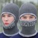 Winter Men's One-piece Woolen Plus Veet Thickened Warm Pullover Riding Ear Protection Windproof Knitted Hat_voghion.com
