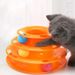 Pet Cat Toy Three-layer Ball Cat Turntable Cat Interactive Educational Track Toy Cat Space Tower Play Plate_voghion.com