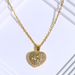 Heart & Letter Pendant Necklace – Gold Plated Titanium Steel Clavicle Chain, Elegant Love Jewelry For Women_voghion.com
