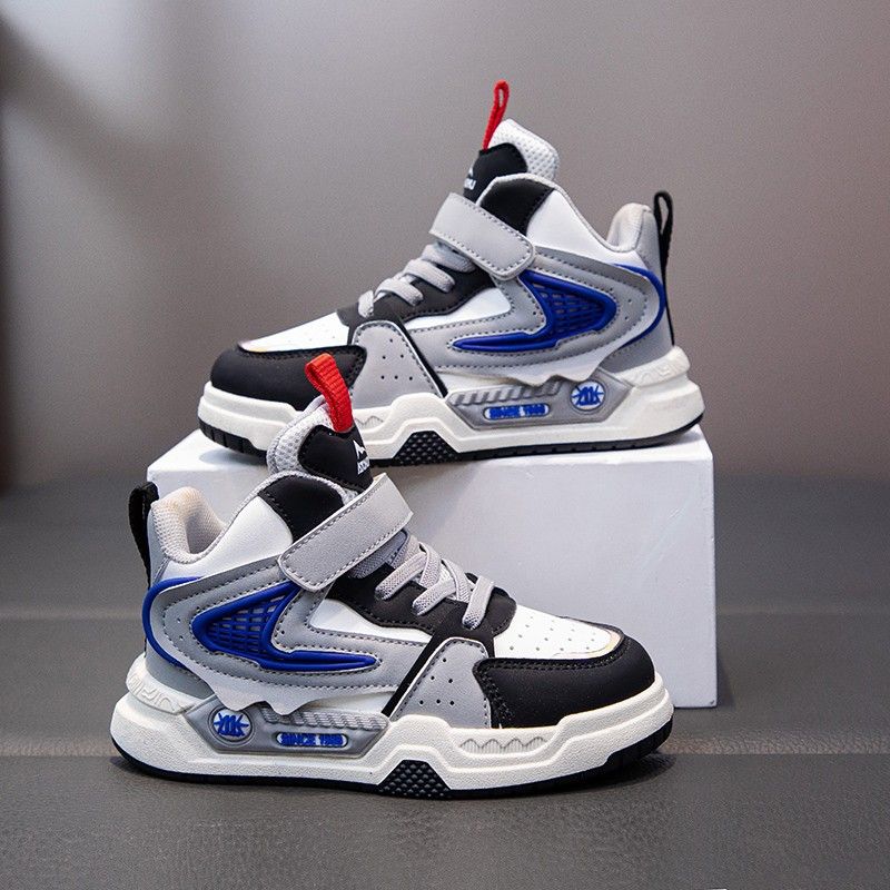 Mother & Kids Children's Shoes Boys' Casual Shoes New Style Student Blue Basketball Shoes Non Slip Sports Shoes For Middle And Large Children Girls_voghion.com