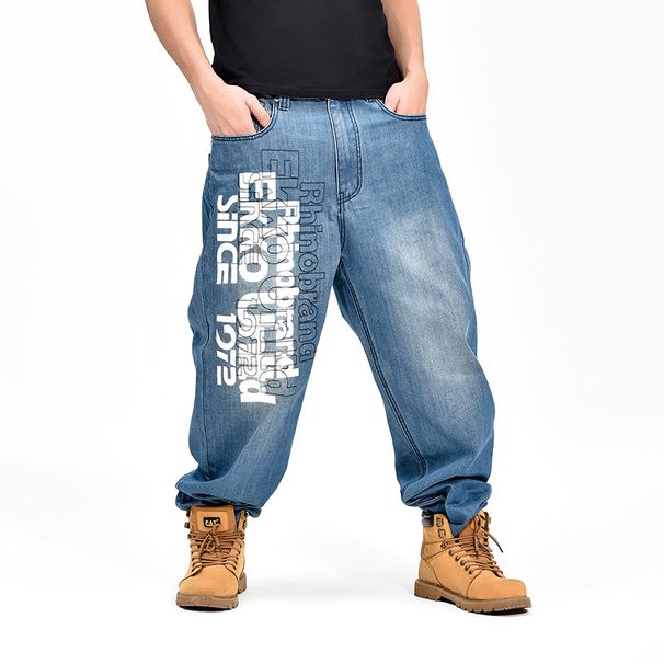 Plus Size Men Clothes Trend Autumn And Winter New Loose Plus Fat Plus Fat Guy Hip Hop Big Size Skateboard Pants_voghion.com