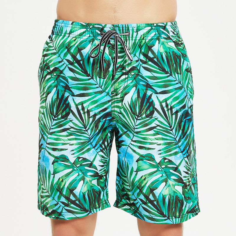 Pantaloncini da spiaggia larghi da uomo con fodera interna triangolare, boxer da bagno ad asciugatura rapida_voghion.com