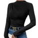 K Solid Color Slim-fit Base T-shirt With Versatile Pleated Design For Women's Top_voghion.com