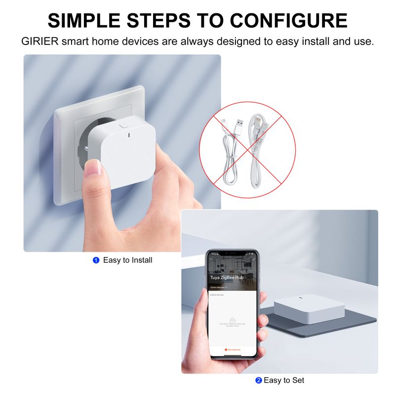 Tuya ZigBee Hub Plug-in Typ ZigBee/Bluetooth Multi-modus Gateway Bridge für Smart Home Automation Arbeiten mit Alexa_voghion.com