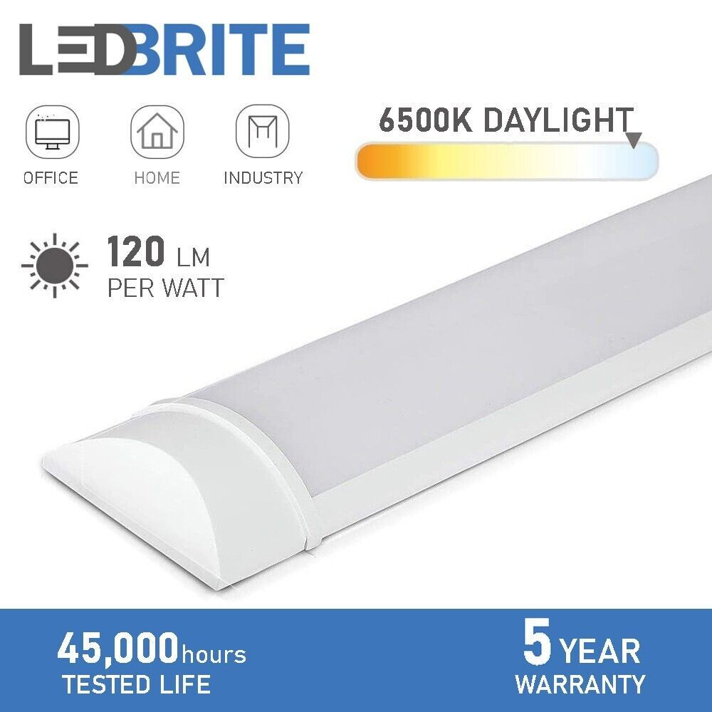 Réglette lumineuse LED 6 500 K, lumière du jour, bande fluorescente, montage fin, LEDBRITE_voghion.com