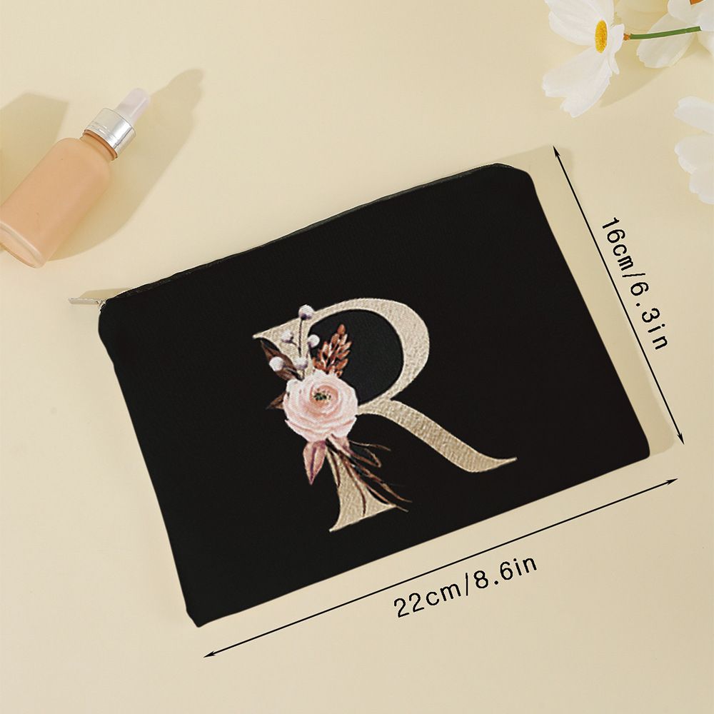 Kosmetiktasche bedruckte Buchstaben-Kosmetiktasche, Damen-Aufbewahrungstasche, Kulturbeutel, tragbare Clutch_voghion.com