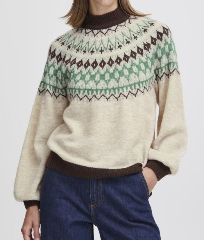 Women's Chunky Knit Sweater - Thick Jacquard Pullover With Ribbed Hem (Multiple Colors, S-5XL, Winter & Autumn Essential)_voghion.com