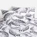 Feather Black And White Art Mattress Cover Polyester 3D Printed Bedspread_voghion.com