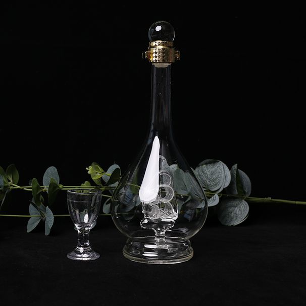 Neu Kreatives Handwerk Transparentes Ginseng-Einweichglas Verdicktes versiegeltes kleines leeres Weinglas_voghion.com