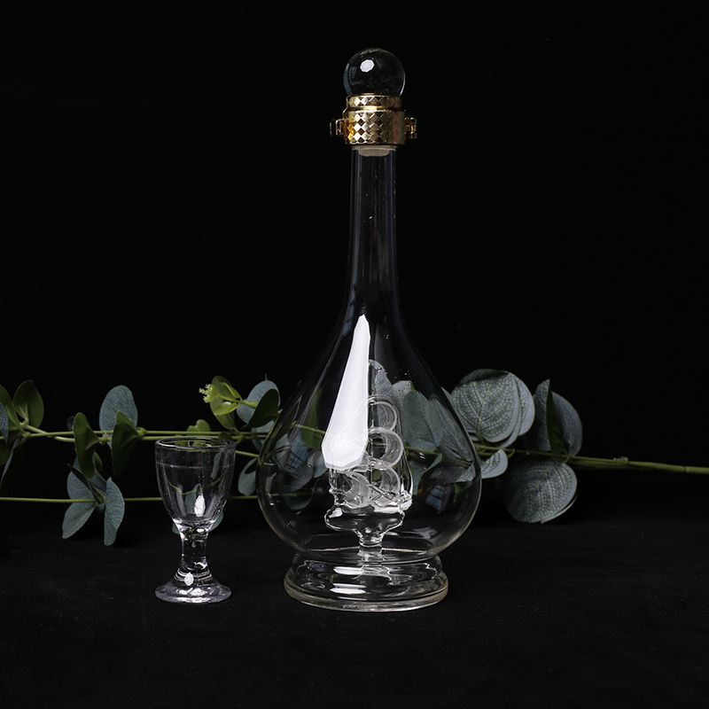 Yeni Yaratıcı El Sanatları Şeffaf Ginseng Islatma Camı Kalınlaştırılmış Mühürlü Küçük Boş Şarap Şişesi Likör İçin_voghion.com