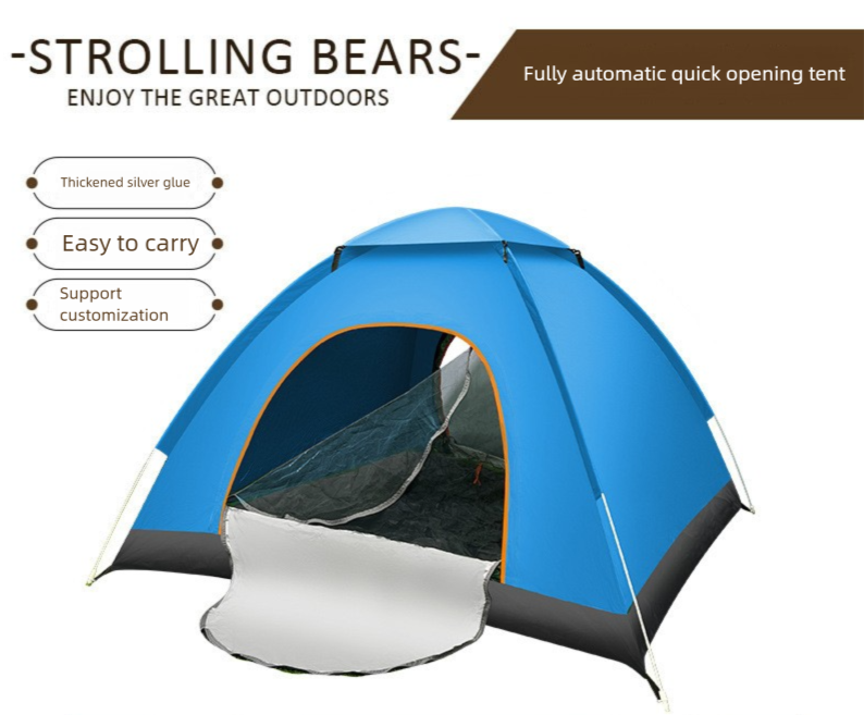 Premium Tent Outdoor Single Double Four-Person Portable Automatic Quick Open Camping Sun Protection_voghion.com