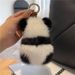 Lindo llavero de peluche con forma de panda pequeño con colgante de piel de visón para coche, regalo bonito_voghion.com