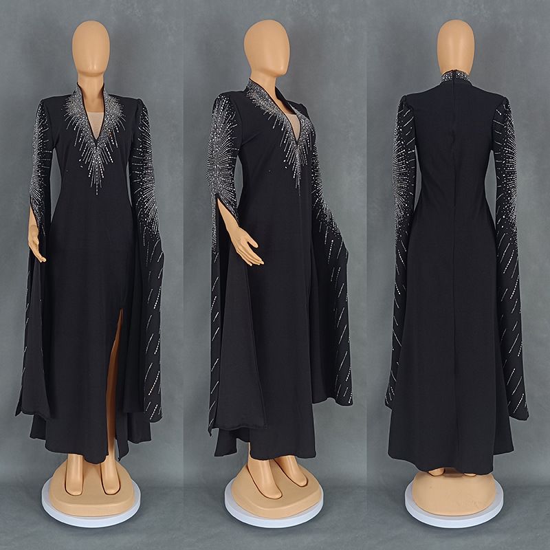 Women’s Clothing light luxury high end fashion dress hot diamond celebrity style slim dress_voghion.com