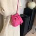 Beibei Shangpin 2023 new niche design leather velvet drawstring bucket single shoulder diagonal cross small women's bag_voghion.com