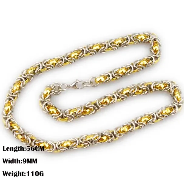 Chains Pure Gold Sier Color Chain Necklace With Big Discount Jewelry For Woman Man HZB043Chains Sidn22_voghion.com