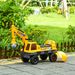 HOMCOM No Power Ride On Excavator Digger Music Light For 2-3 Years Old Yellow_voghion.com