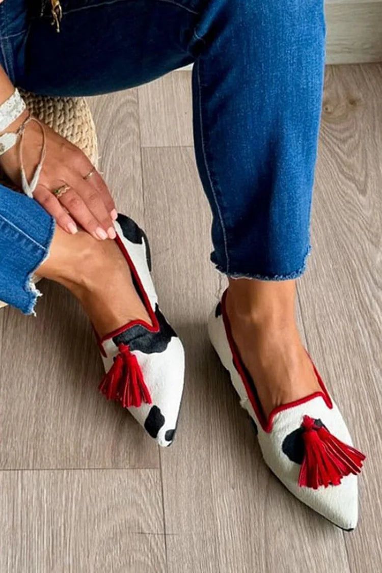 Frühling und herbst neue mode spitzen Muller schuhe 40-43 größe leopard print casual einzelnen schuhe_voghion.com