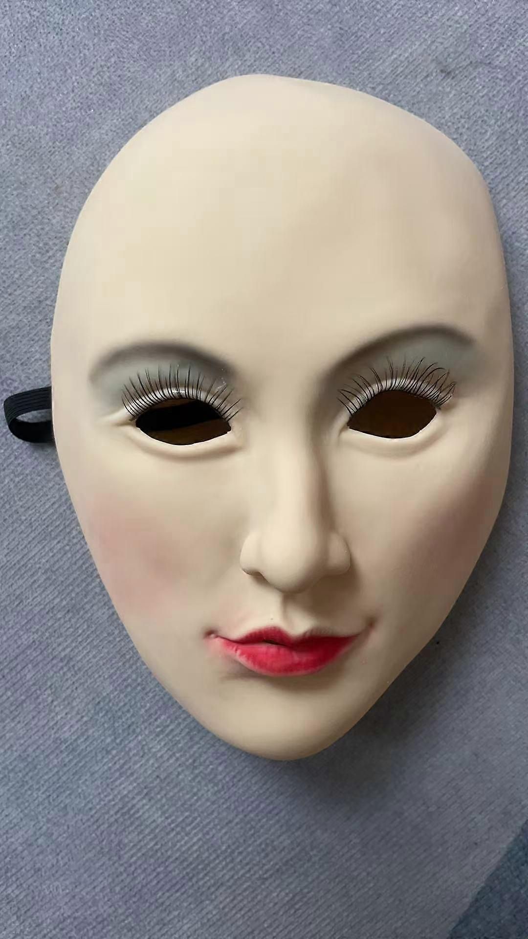 Masque en latex de belle femme d'Halloween, masque vivant_voghion.com