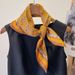 Bufandas pequeñas decorativas con estampado geométrico artístico de algodón y lino 68 con tacto cuadrado y temperamento de seda para mujer_voghion.com