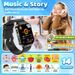 Smart Watch For Kid Age 4 5 6 7 8 9 10 Boys Girls Learning Toy With 26 Puzzle Game 1.69 Touch Screen HD Camera Video_voghion.com