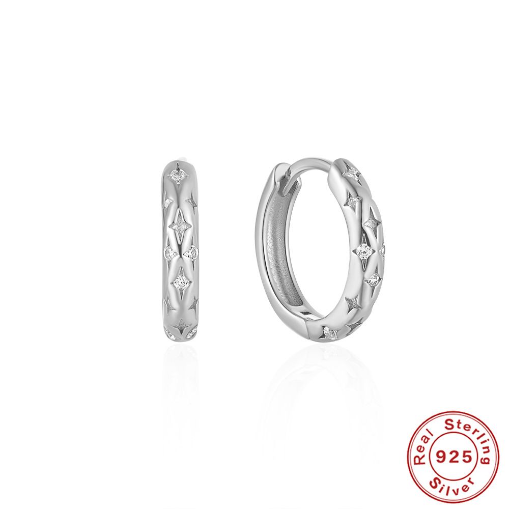 Gioielli da donna in argento sterling 925, orecchini a stella di lusso leggeri, orecchini di design di nicchia di alta gamma_voghion.com