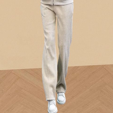 Women’s Fleece-Lined Hooded Tracksuit Set - Winter Warm Two-Piece Outfit With Zip-Up Jacket & Joggers (Oatmeal/Brown/Angora Red) M-4XL_voghion.com