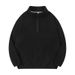 Herrenbekleidung Polarfleece-Sweatshirt Herren Samt Stehkragen Knopf Halboffener Kragen Pullover_voghion.com