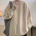 Solid Color Round Neck Autumn Winter Sweater 2025 New Loose Lazy Style Unisex Knitted Base Layer_voghion.com