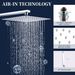 Shower System Shower Faucet Combo Set Wall Mounted With 10" Rainfall Shower Head And Handheld Shower Faucet, Chrome Finish With Brass Valve Rough-In_voghion.com