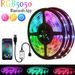 RGB-LED-Lichtstreifen, 18 LEDs/Meter – Smarte Bluetooth-App und Fernbedienung, DIY-schneidbar, 5050 SMD für Heimdekoration, TV-Hintergrundbeleuchtung, Partybeleuchtung_voghion.com