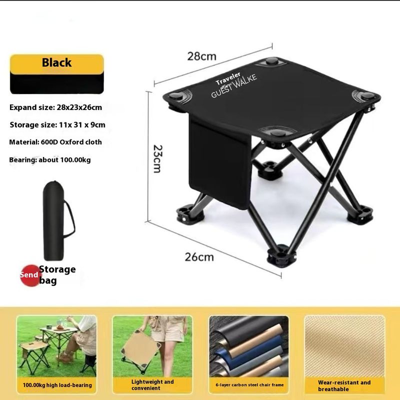 Outdoor Folding Chair Home Camping Ultra-light Portable Stool For Art Fishing Sketching Mazar_voghion.com
