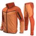 Frühling und Herbst komplettes Set für Herren Sportjacke Sweatshirt Ärmel lange Hose kontrastierende Strickjacke mit Kapuze lockerer Anzug_voghion.com