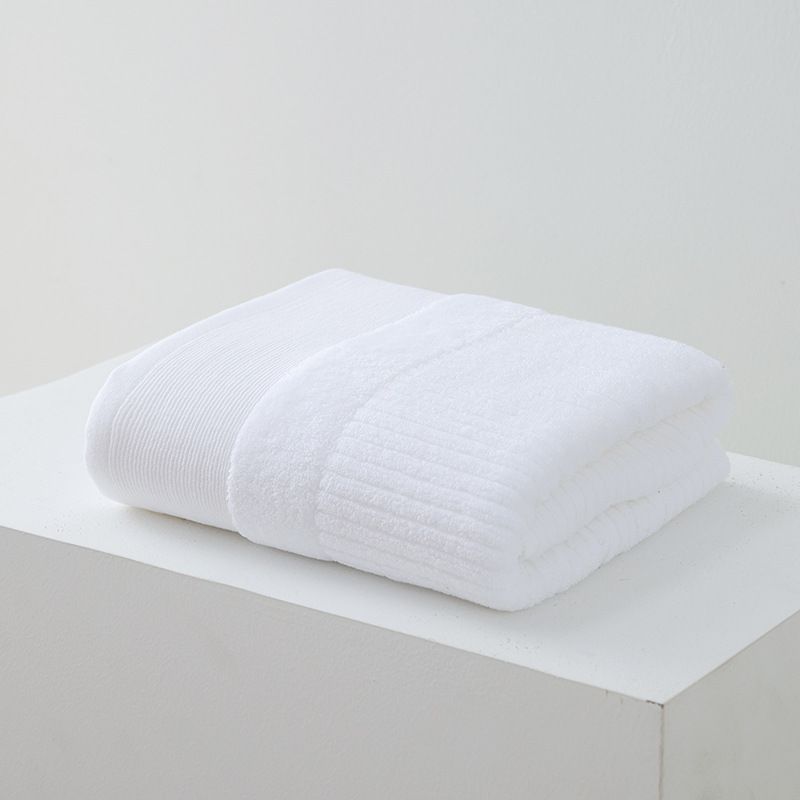 Asciugamano da bagno in cotone tinta unita di classe A - Uso in hotel e casa 100% puro cotone con logo ricamato_voghion.com