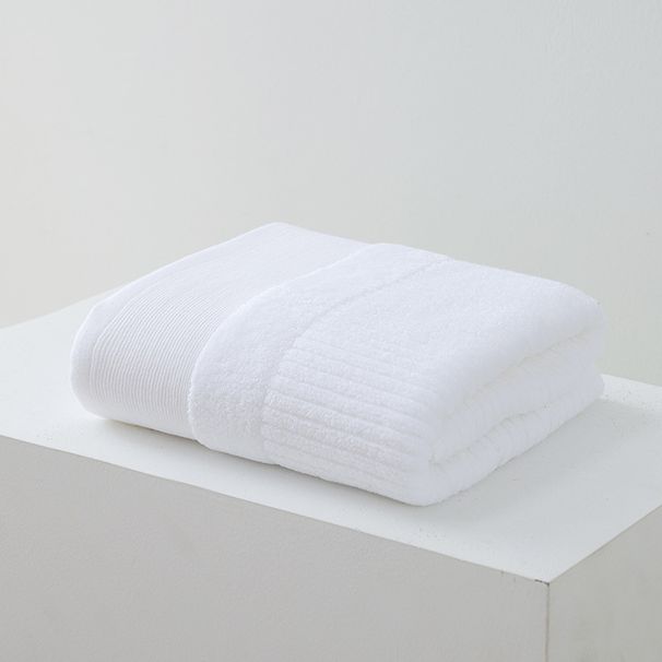 Asciugamano da bagno in cotone tinta unita di classe A - Uso in hotel e casa 100% puro cotone con logo ricamato_voghion.com