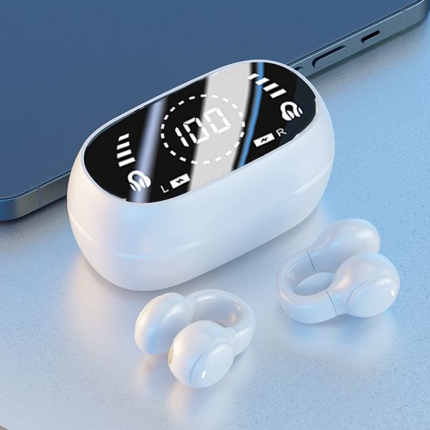 Wireless Headphones Bluetooth Headset With Mic Handsfree Noise Canceling Earphones Clip Ear Music Sports Gaming Earplug_voghion.com